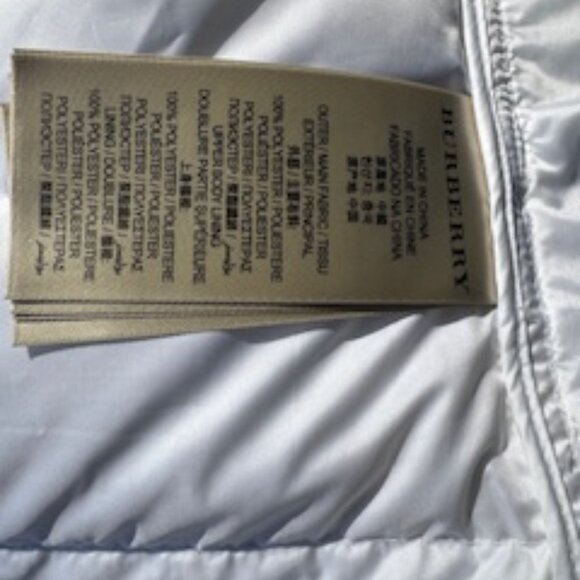 BURBERRY BRIT DALESBURY White Quilted Down Puffer Jacket size XL - Picture 7 of 7